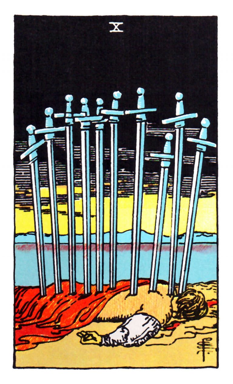 Ten Of Swords Tarot Reading